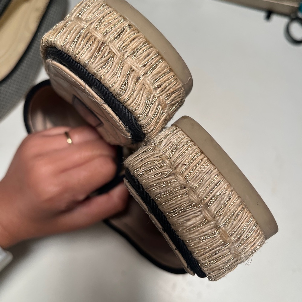 Chanel Two-Tone Beige and Black Mules - Picture 3 of 9